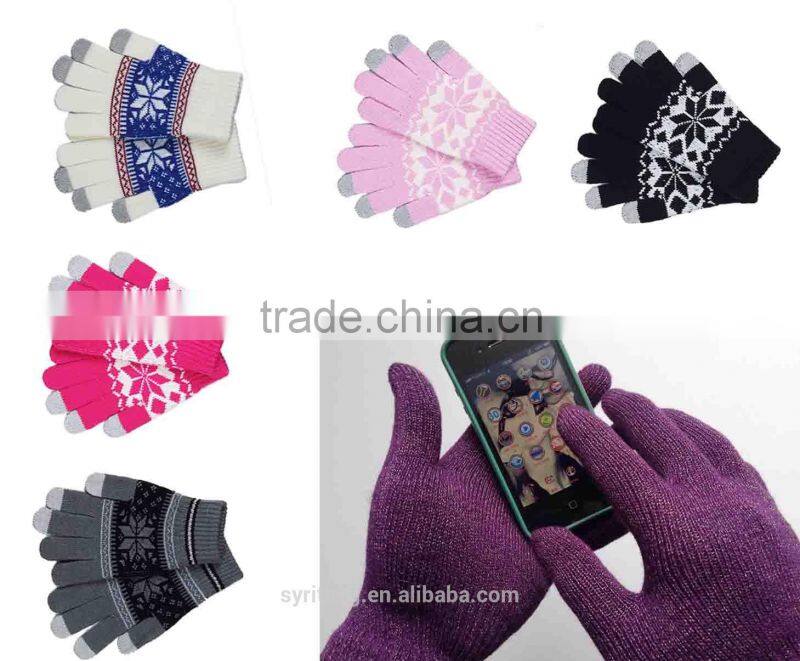 childrens girls boys leather wool touch screen glove