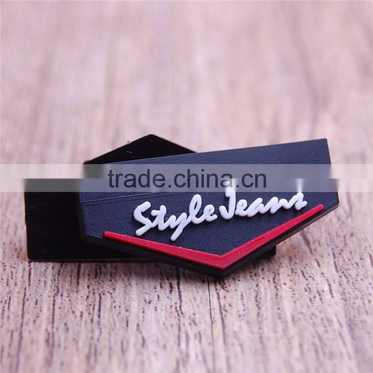 Private black engraving pvc tags for clothing luggage handbag