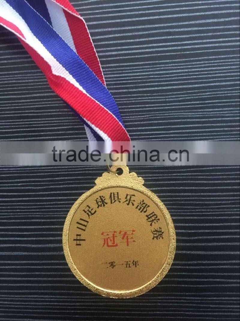 Cheap gold silver bronze sports factory directly sale metal medallion craft badge award football medal
