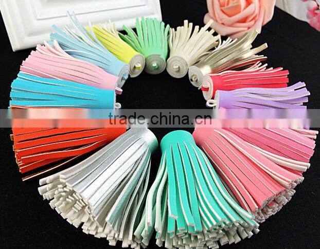 Mix colors Suede Tassels Pendants With Macrame Fit Jewelry Accessory