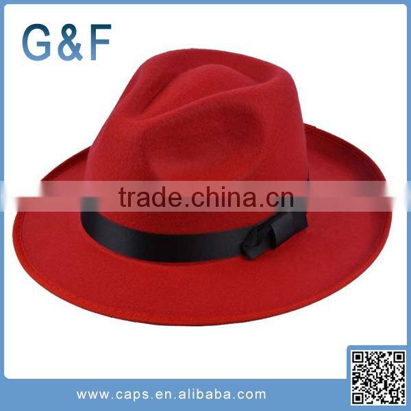 New Fashion Felt Floppy Hat Wholesale Felt Fez Hat For Lady