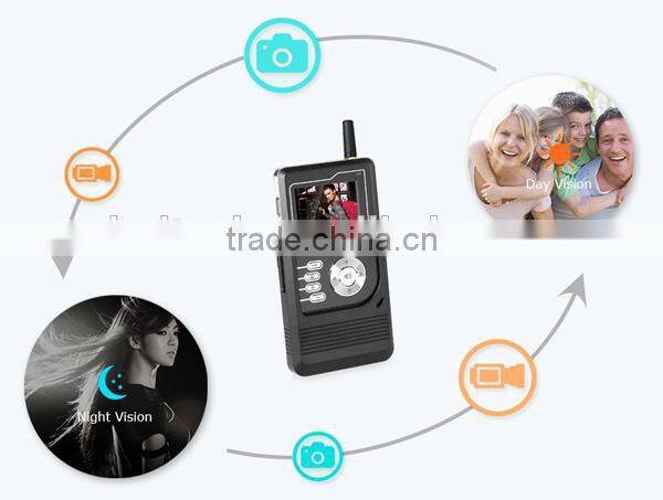 Battery operated wireless video door phone system with release button remote control video intercom for apartment 2.4 inch