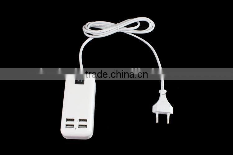 4-port USB Desktop EU plug Charger