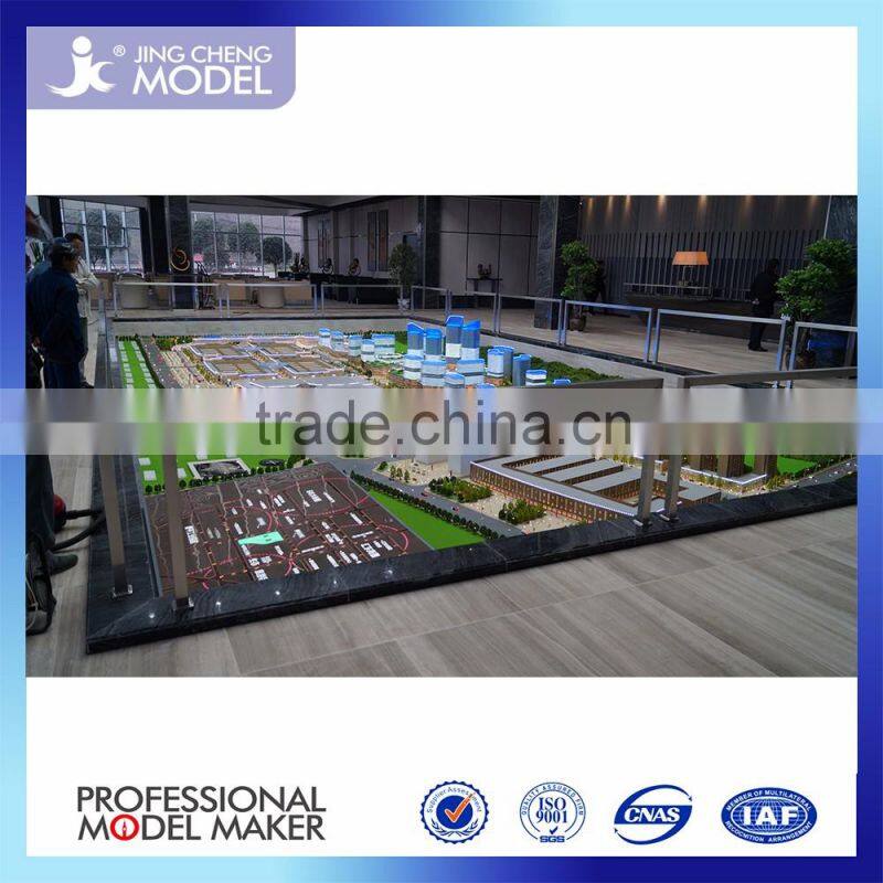 Urban planning scale model, government land using project for industrial city planning