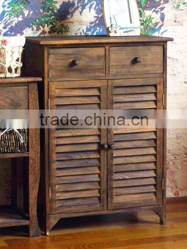 American rural Antique wood shoes cabinet