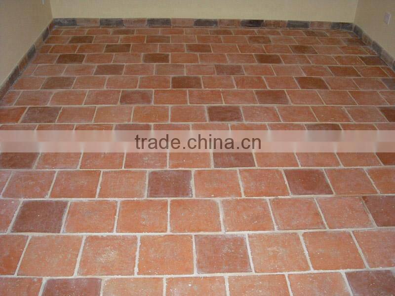 Handmade hexagon terracotta tiles