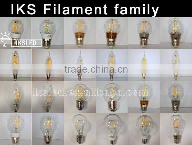 2014 new CE ROHS 85-260V E27 8W led filament