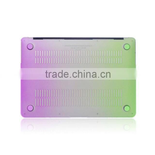 High quality New hot fashion rainbow ultra thin shell laptop case for macbook pro 13inch and 15 inch