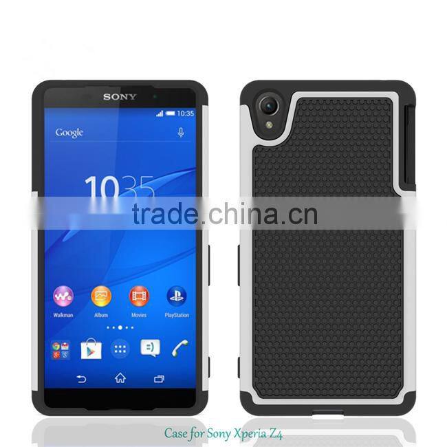 PC TPU Football Grain Heavy Duty Case Cover For Sony Xperia Z4