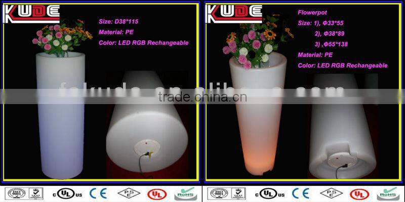 LED illuminated beautiful plastic flowerpots/garden decorative flowerpots stand/corner flowerpot