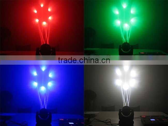 100% factory directly RGBW MINI 6pcs bee eye led beam dmx512 moving head light