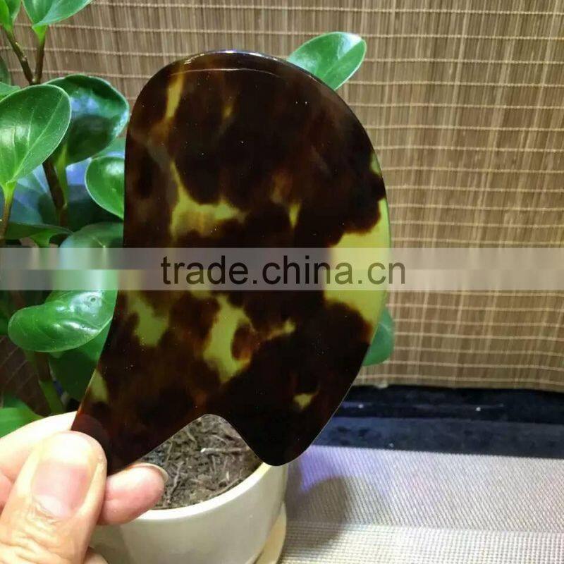 Natural Wild Hawksbill Guasha Plate Scrapping Massage Jade