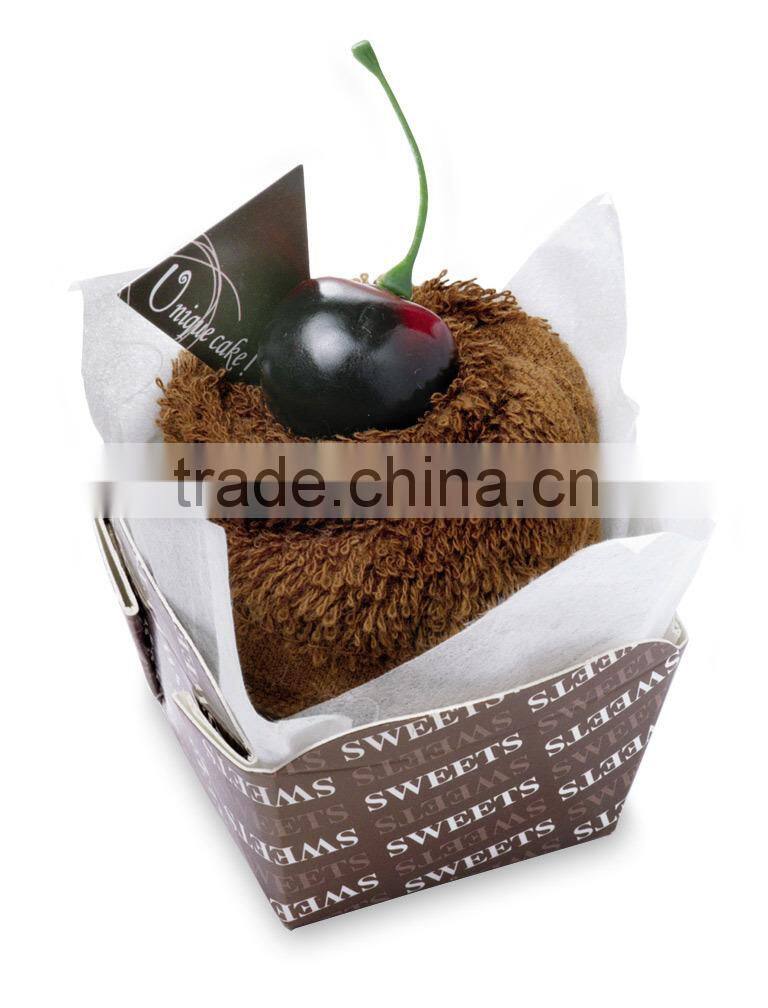 Chocolate Cherry Sponge Cake Towel