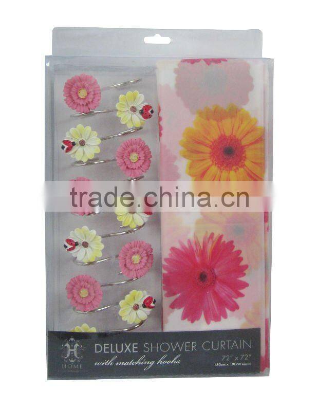 Eco-Friendly Factory directly PEVA shower curtains;new 2015 shower curtain