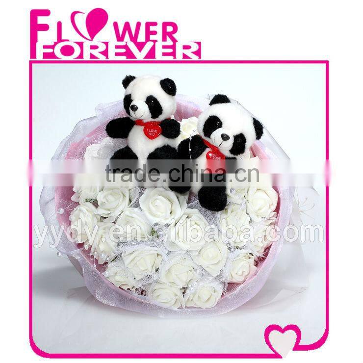 adorable plush toy bouquet wedding gifts panda