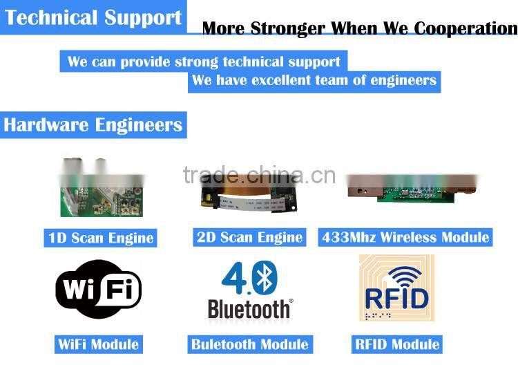 laser head barcode scanner with printer wireless winCE RFID /wifi/GPS/camera/