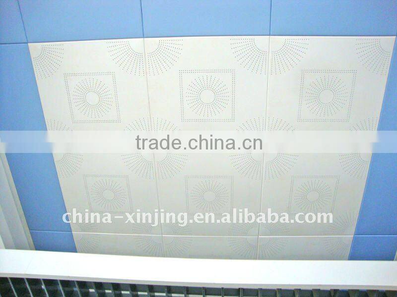 (new product) square metal ceiling tile/lotus pattern