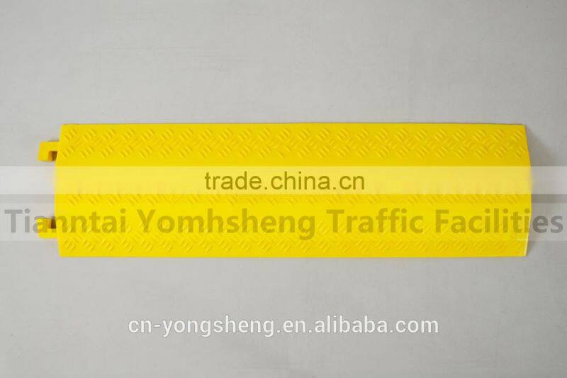 Wide 1-channel Yellow Plastic Cable Protectors