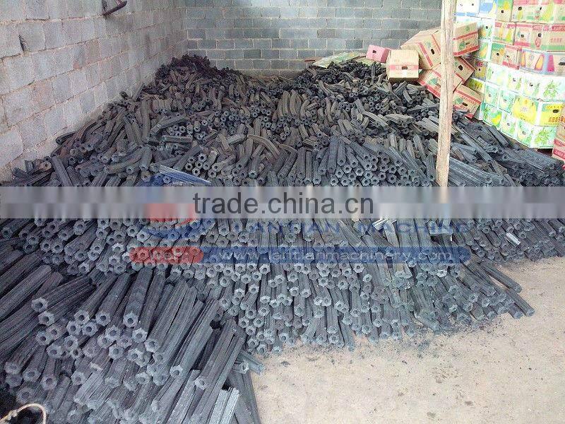BBQ charcoal making machine manufacturer for biomass wastes charcoal bar briquette machine