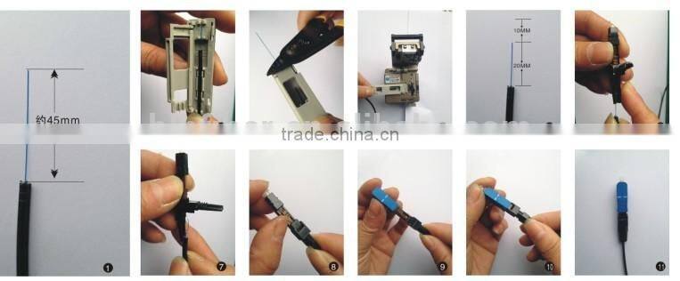 SC APC fiber optic fast connector/fiber optic quick assembly connector/sc field assembly optical connector