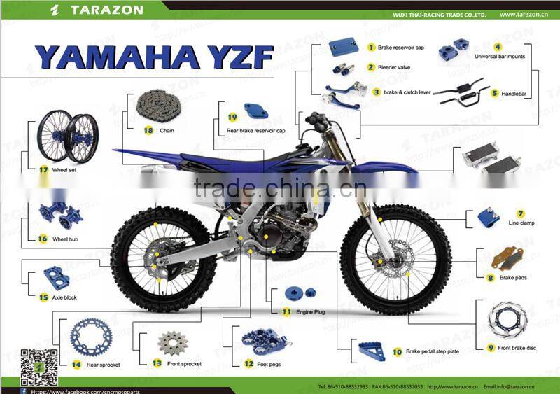 Stainless steel and aluminum alloy motorcycle wave brake disc rotor with adaptor for YZ 125