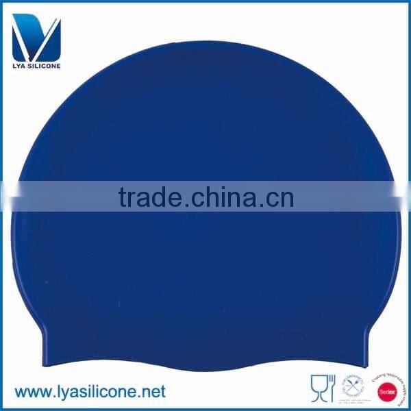 2016 newest design custom printed silicone swim cap for long hair silicone swim cap