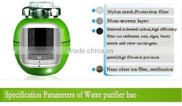 mini Activated Carbon Tap Water Purifier Use For Kitchen Faucet Tap Water Purifier