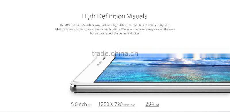 FingerPrint 5.0" UMI FAIR MTK6735 Quad core Dual SIM 4G FDD-LTE mobile phone