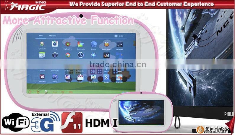 Cute kids tablet genesis 7 inch with study material