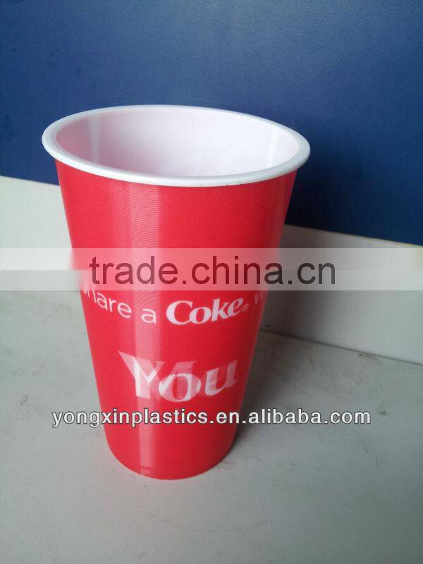 plastic red mug cup 3d promotional for ads