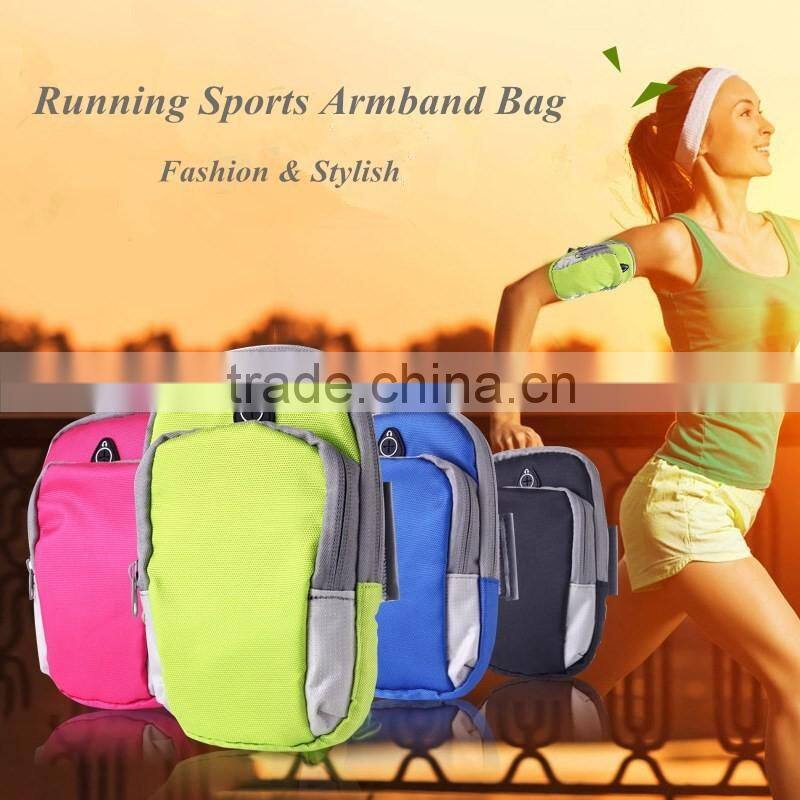 Sport Running Arm Bags Pouch Jogging Gym Adjustable Armband Case for 5.5" Mobile Phone