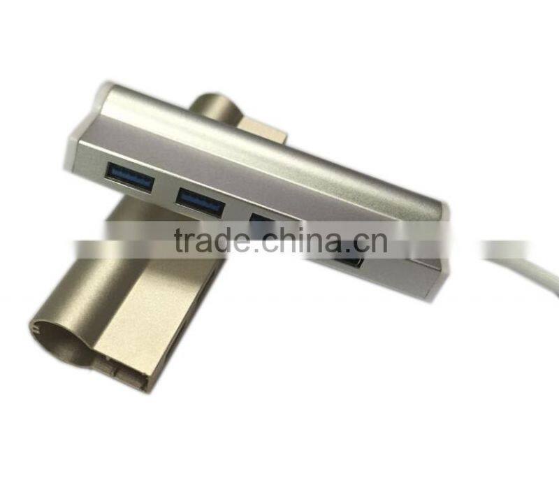 Prenium High-speed Aluminum 4 port usb 3.0 hub from usb hub suppliers with USB 3.0 Cable