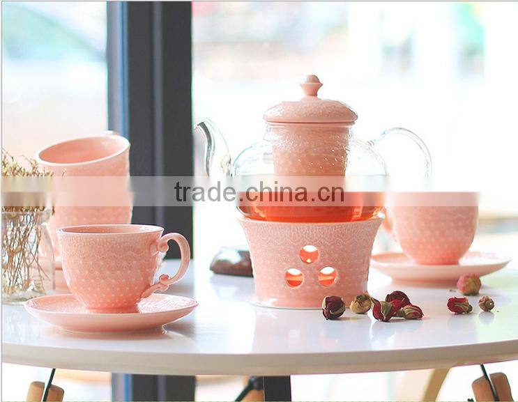 Good Quality Creative Customized Pure Color Bone China Ceramics Tea Set