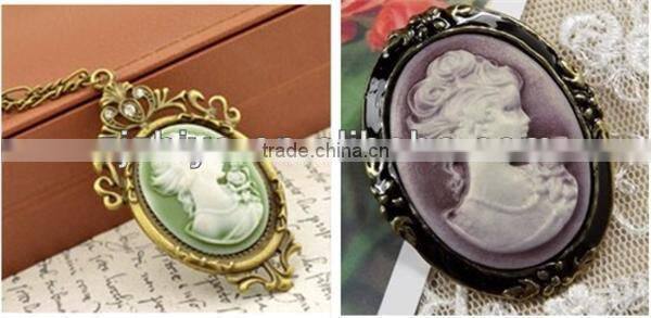 Flat back resin cameo wholesale cameo