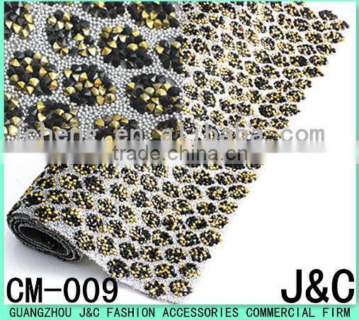 8*8 square glass stone mesh roll 24*40 cm hot fix glue mesh trimming