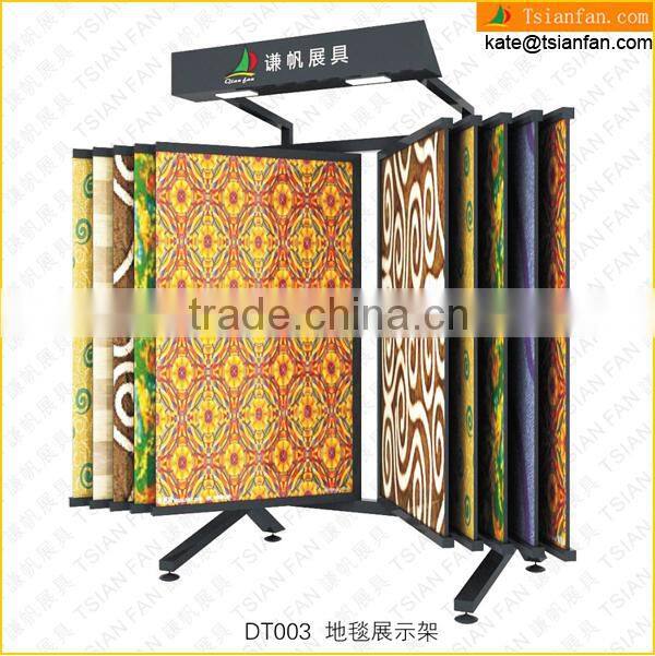 DT003---Top quality rug free standing carpet display