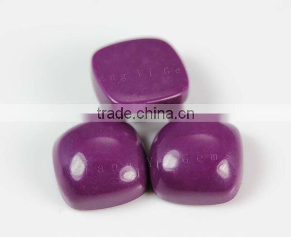 Purple turquoise beads wholesale, square cut synthetic turquoise gemstones buyers for party dresses