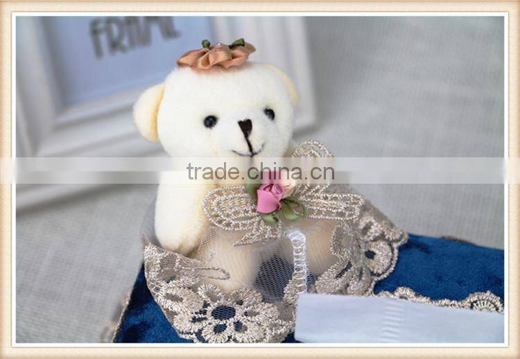 Single doll bear creative tissue boxes