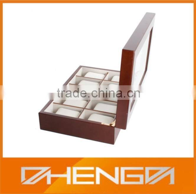 Best Sell custom made empty classic wooden watch boxes with different insert (ZDS-F250)