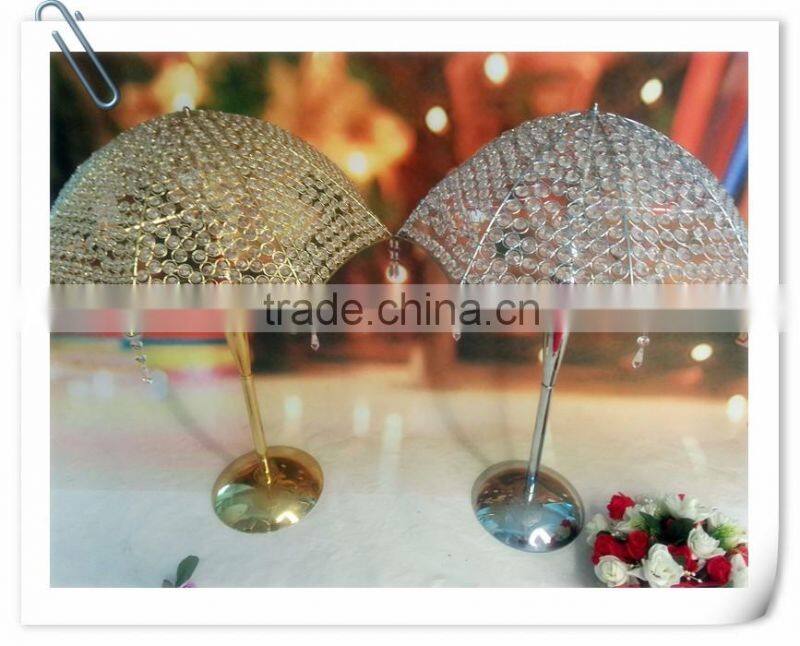 crystal gold umbrella wedding decoration leadroad or wedding stage centerpieces