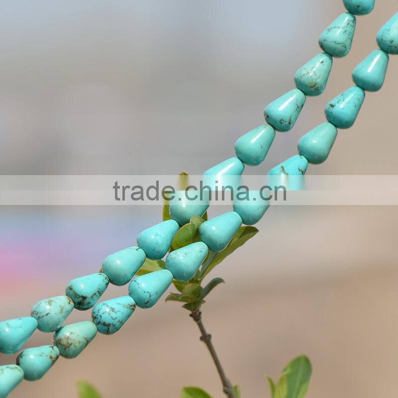 8*12mm beautiful spacer jewelry gemstone turquoise teardrop beads