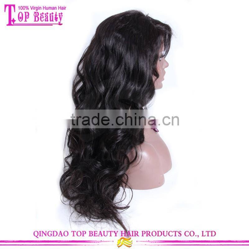 High quality loose wave virgin hair ponytail lace front wig wholesale virgin brazilian front lace wig