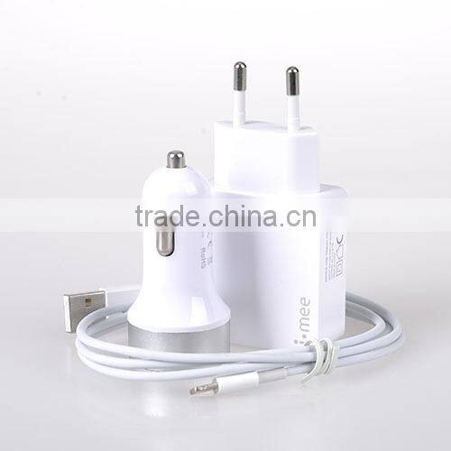 i-mee Power Kit (2.1A wall charger, 2.1A rainbow car charger and lightning cables)