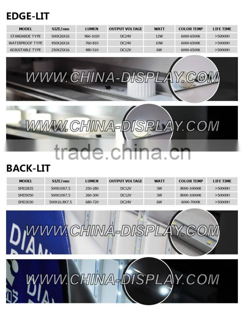 Frameless aluminum design advertising outdoor fabric light box waterproof