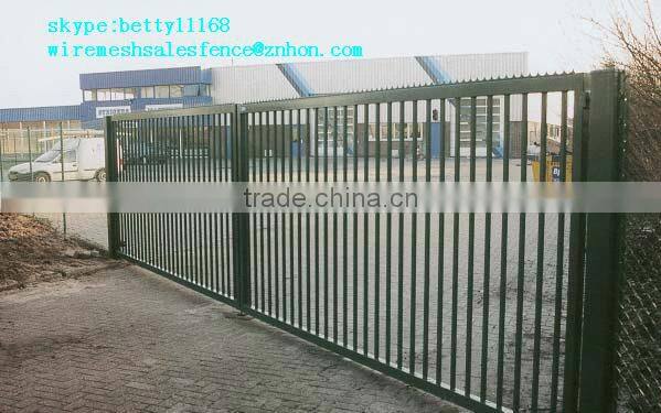 Retractable main fence wrought iron gate designs