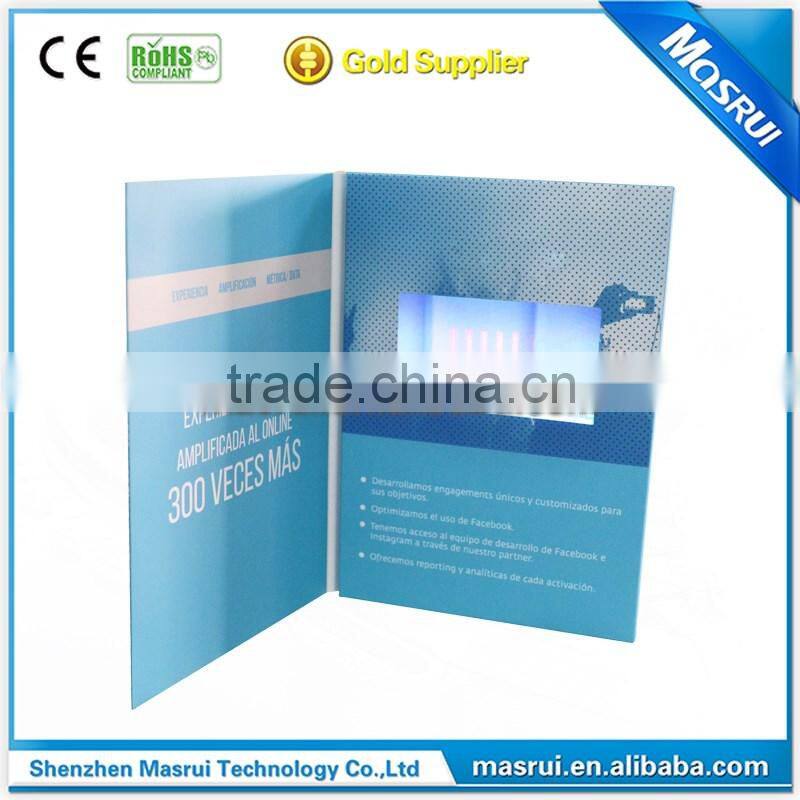 A5/A4 7 inch lcd video brochure card