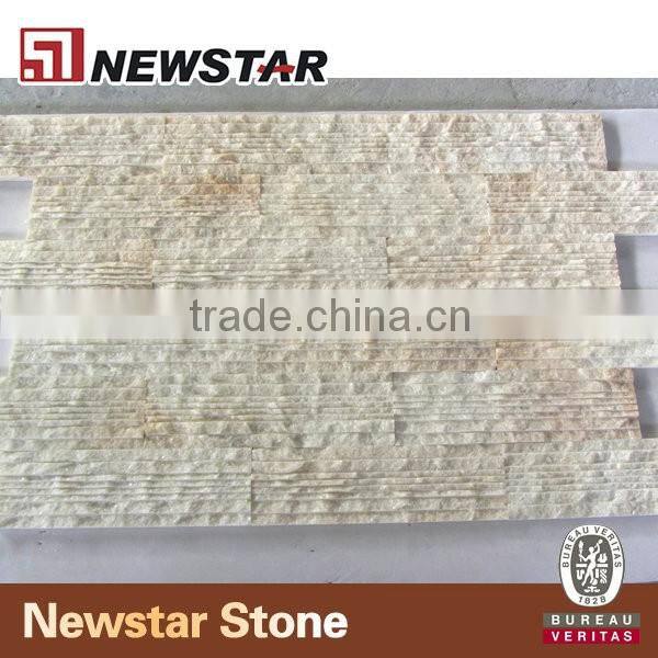 Machine pull beige slate wall cladding