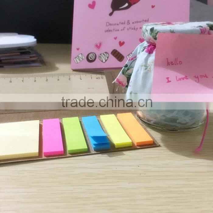 wenzhou cangnan paper bookmark combined sticky notes memo pad with color paper