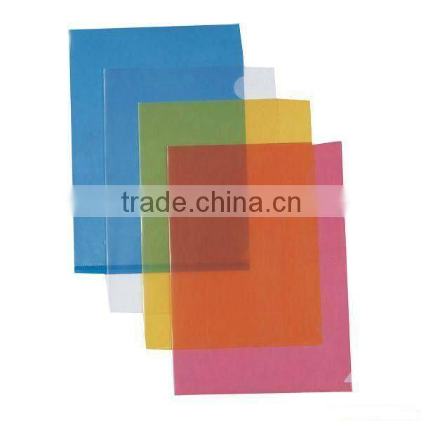 transparent plastic file folder L-shape document folder