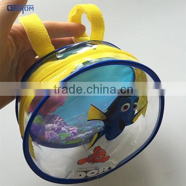 kids school bag clear pvc backpack